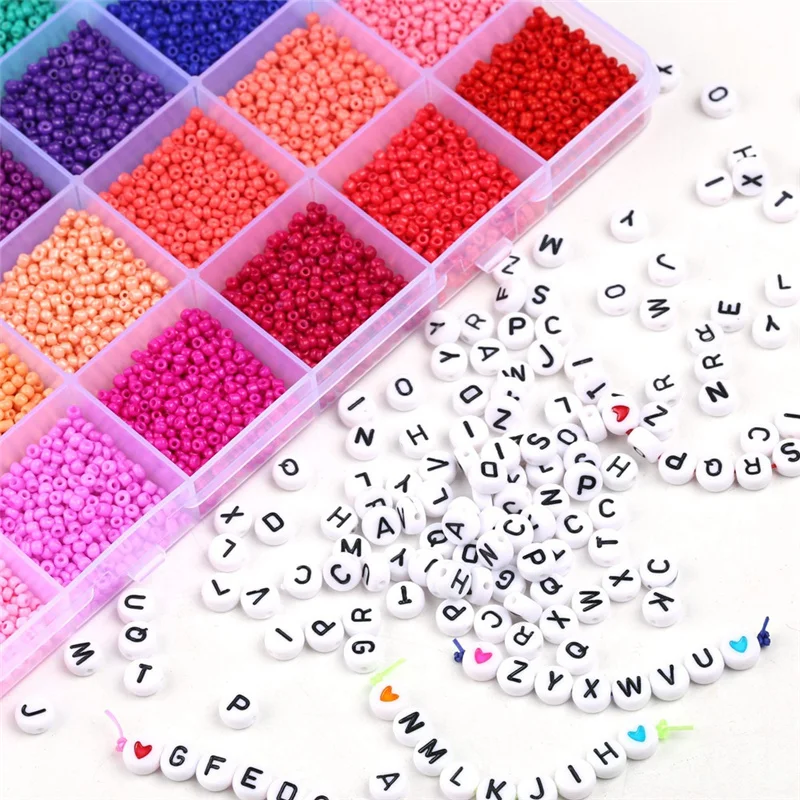 Top Trends: 3mm Seed Bead Box Set For DIY Jewelry Making Candy Color Small Craft Beads Kit Bracelet Necklace Accessories Supplies Trendy New Shoppable Styles - Image 4