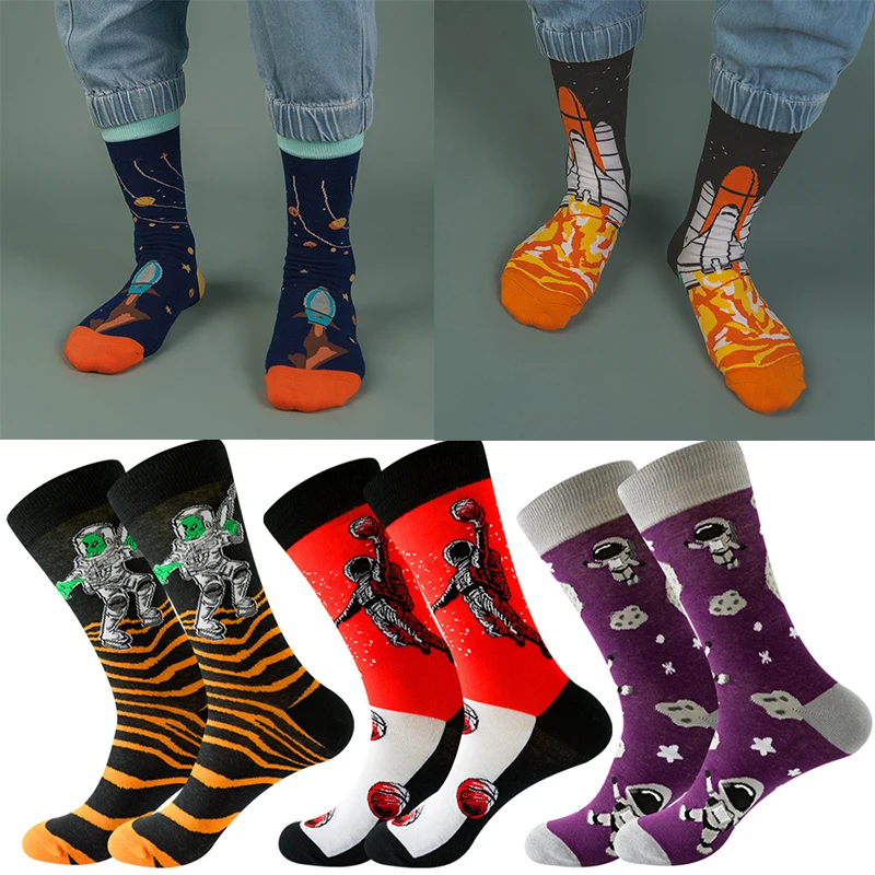 Top Trends: Space Universe Socks Women Men&#039;s Cotton Tube Ins Trend European And American Street Personality Long Tube Shoppable Styles