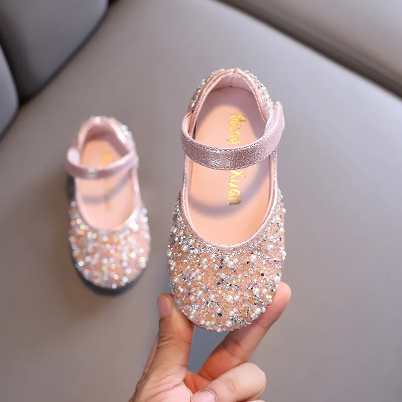 Top Trends: Girls&#039; Small Leather Shoes 2023 Summer Pearl Bow Rhinestone Princess Shoes Soft Children Sandals Baby Toddler Girl Shoes G06 Shoppable Styles