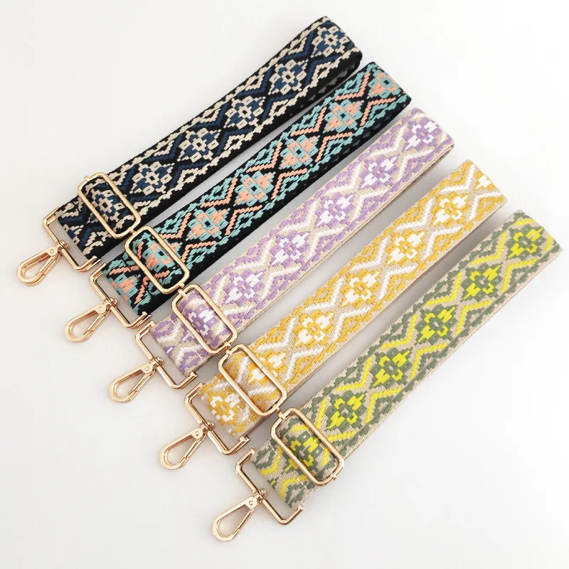 Top Trends: Fashion Rainbow Belt Bag Straps For Women Shoulder Messenger Bags Adjustable DIY Strap Part For Accessories Wide3.8cm Obag Handl Shoppable Styles