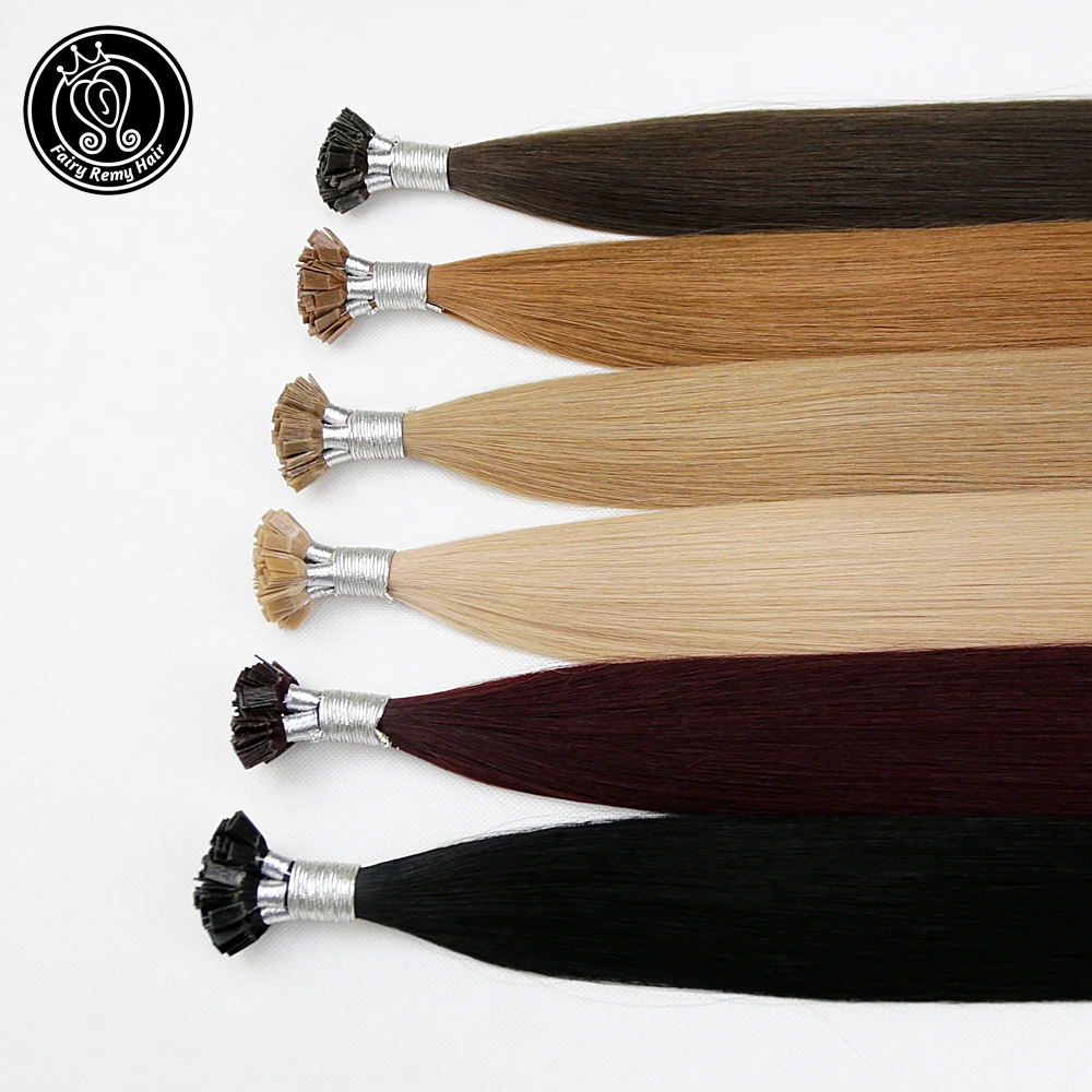 Top Trends: Keratin Bond Flat Tip Capsule Real Remy Natural Hair Extensions Human Hair Fusion Pre Bonded Hair 16 18 20 22 Inch 0.8g / strand Shoppable Styles