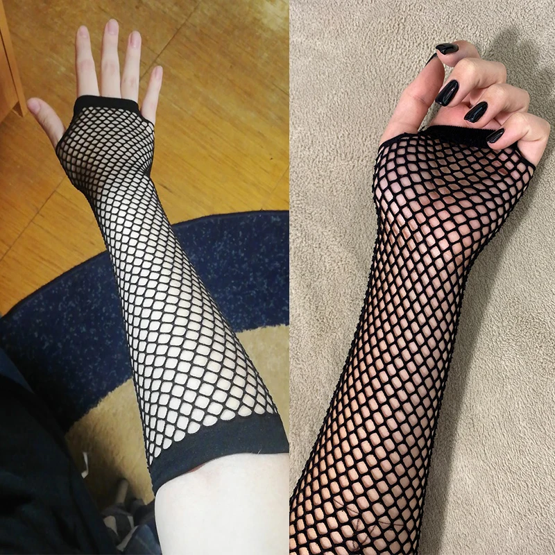 Top Trends: Women Fashion Neon Fishnet Fingerless Long Gloves Leg Arm Cuff Party Wear Fancy Dress For Womens Sexy Beautiful Arm Warmer Shoppable Styles