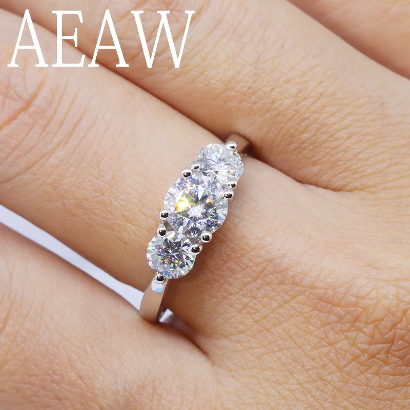 Top Trends: AEAW 2ctw 6.5mm Round Cut Engagement&Wedding CVD HPHT Lab Grown Diamond Ring Double Halo Ring 14K White Gold NO IGI Shoppable Styles