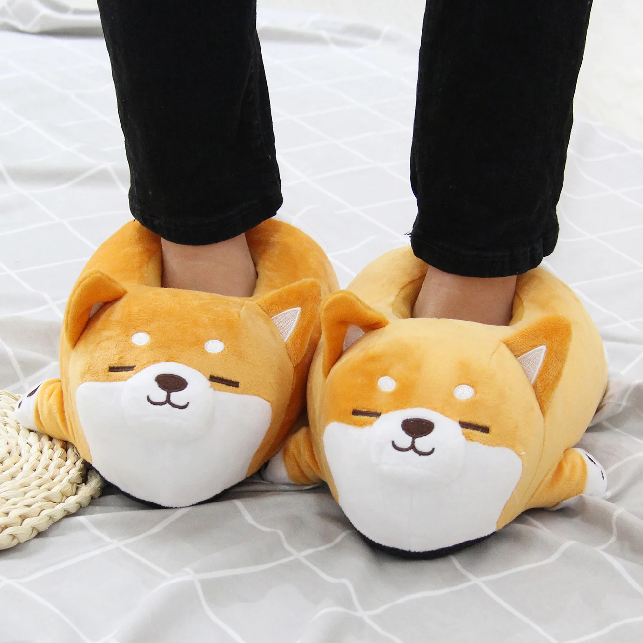 Top Trends: Funny Slipper 2021 Cute Soft Cute Lazy Shiba Inu Dog Slippers Animal Puppy Home Plush Cotton Shoes Shoppable Styles