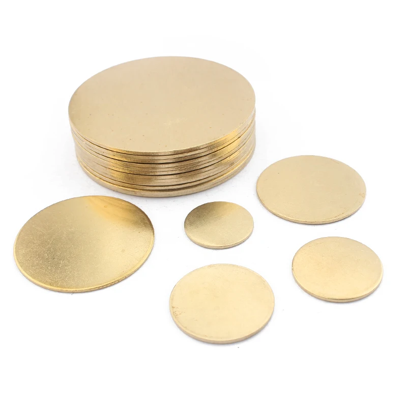 Top Trends: 1pack Raw Brass Charms Round Disc Blank Stamping Tag Charms Pendant For DIY Necklaces Earrings Jewelry Making Shoppable Styles