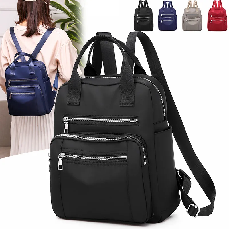 Top Trends: Vento Marea Women Backpack 2020 Travel Casual Waterproof Women's Shoulder Bags Female Large Capacity Oxford Rucksack Black Purse Shoppable Styles