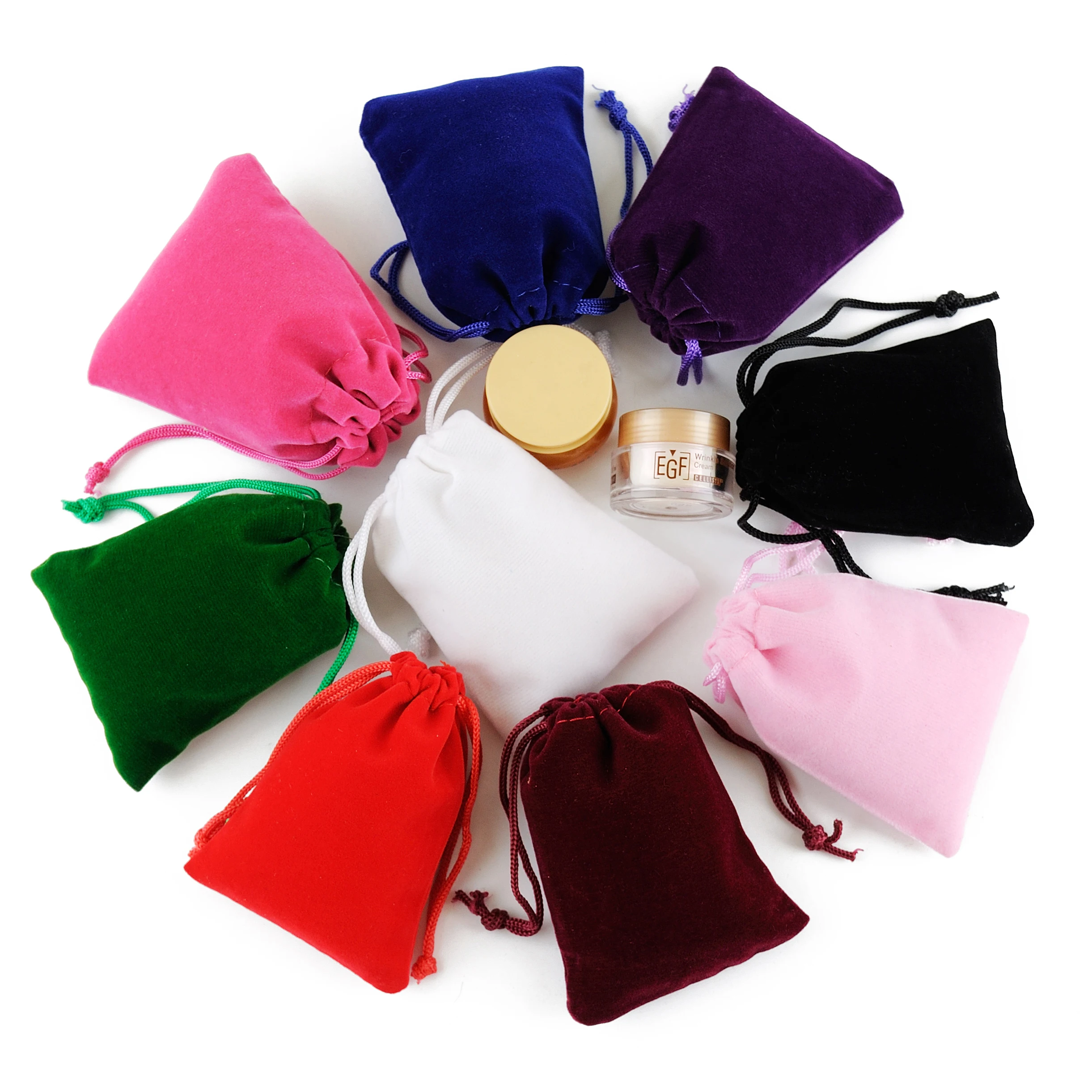 Top Trends: 10Pcs 5x7 Velvet Bag Drawstrings Pouches Small Size Jewelry Gift Display Packing Bags Flannel Sachet Fabric Bolsa Shoppable Styles