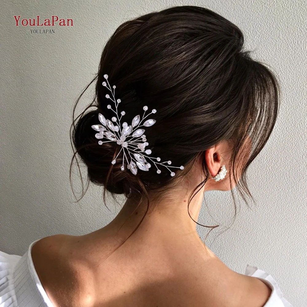 Top Trends: TOPQUEEN HP103-1 Bride Hair Jewelry Wedding Hairpin Woman Clips Wedding Headwear Bridal Hair Pins Wedding Hair Accessories Shoppable Styles