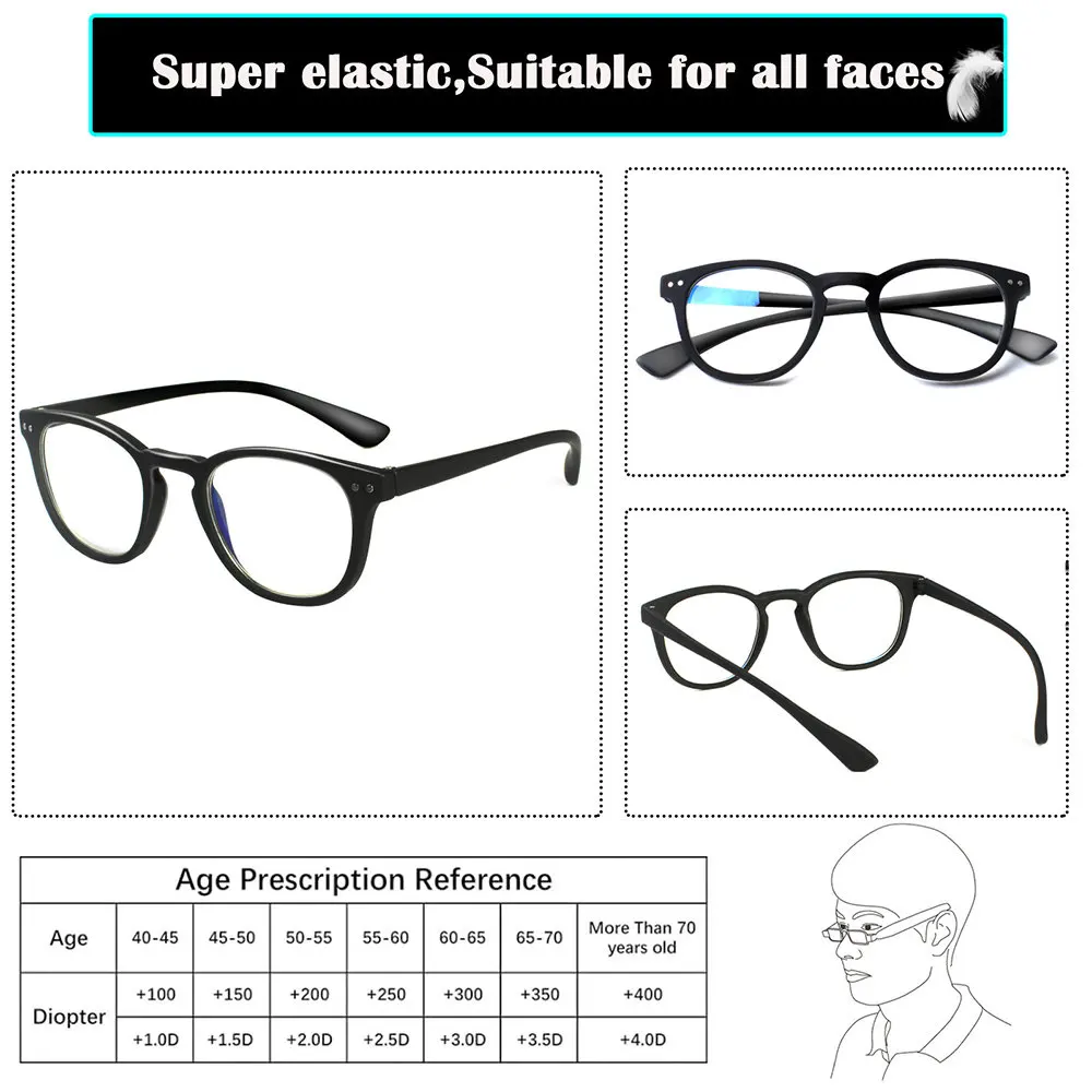 Top Trends: Turezing Reading Glasses Blue Light Blocking Women Men Fashion Square Computer Readers Anti Glare UV Ray Filter Eyeglasses Shoppable Styles - Image 3