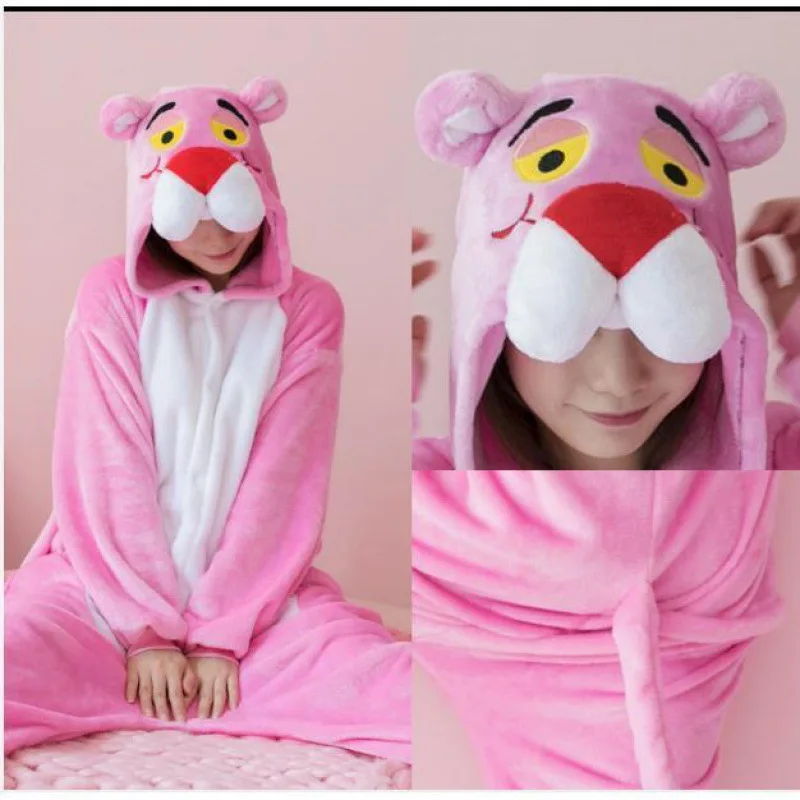 Top Trends: Unisex Adults Animal Plush Onesies One Piece Pink Pajamas Sleepwear Women Men Winter Cartoon Flannel Unicorn Cosplay Costumes Shoppable Styles