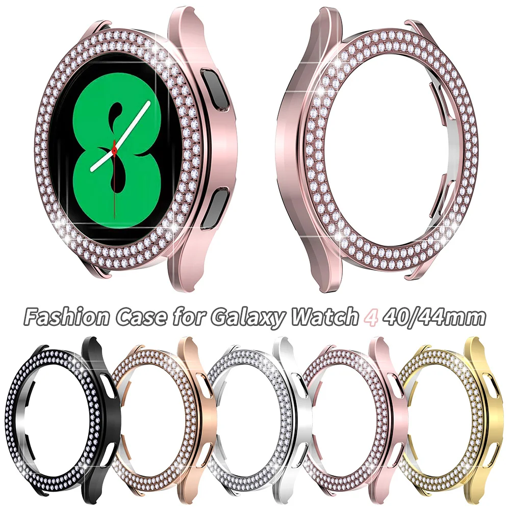 Top Trends: Women Diamond Hollow Cover For Samsung Galaxy Watch 6 5 4 40mm 44mm Case Hard PC Bumper Bling Frame Exquisite Jewelry Shell Shoppable Styles