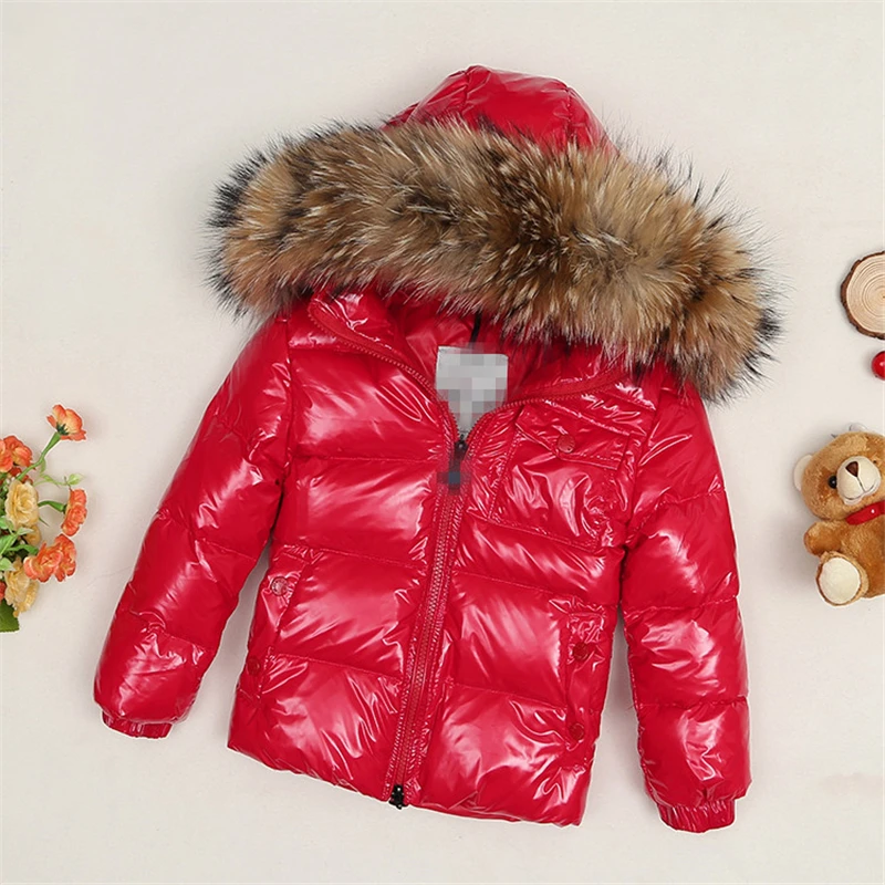 Top Trends: 2023Winter New High-end Down Jacket Children's Large Hair Collar Thick Down Jacket Boys And Girls Short Coat Shoppable Styles