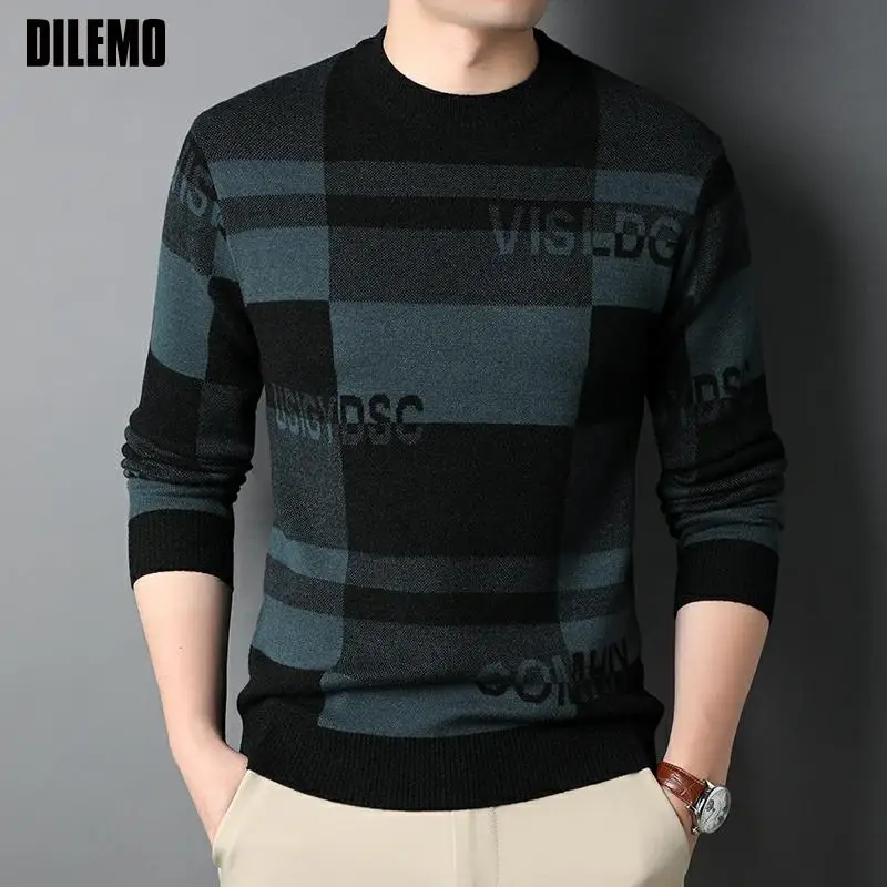 Top Trends: Top Grade New Fashion Designer Brand Luxury Street Wear Knit Pullover Letter Sweater Autum Casual Jumper Winter Mens Clothing Shoppable Styles