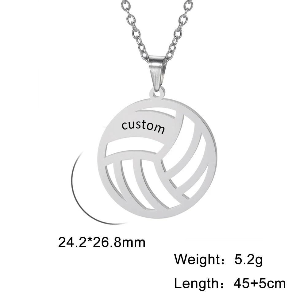 Top Trends: Sipuris Custom Name Necklace For Women Stainless Steel Personalized Name Volleyball Necklace For Men Jewelry Christmas Gifts Shoppable Styles - Image 5