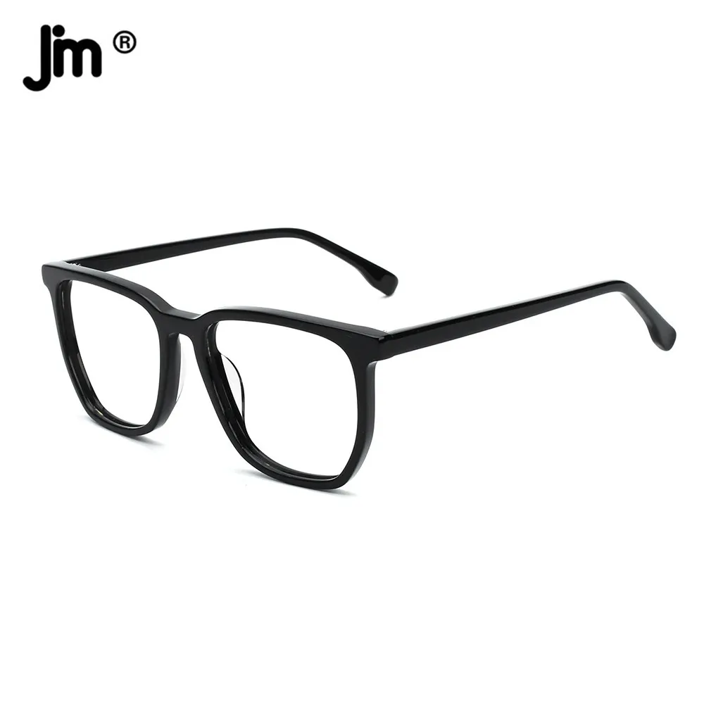 Top Trends: JM Acetate Frame Square Blue Light Glasses Men Women Computer Anti Blue Ray Clear Fake Glasses Prescription Custom Shoppable Styles