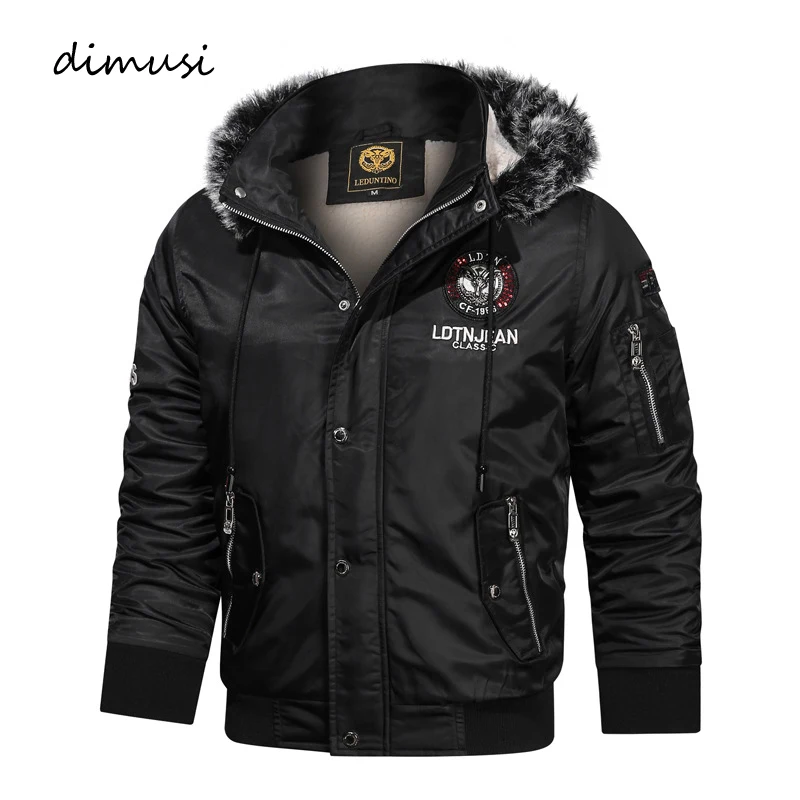 Top Trends: DIMUSI Winter Men's Bomber Jacket Casual Outdoor Hiking Windbreaker Thermal Hooded Coats Male Fleece Warm Parkas Clothing Shoppable Styles