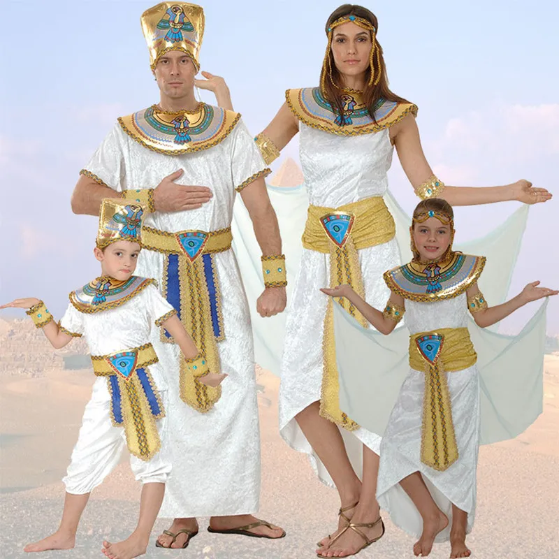 Top Trends: Umorden Adult Kids Egypt Nile Pharaoh Cleopatra Costume For Women Men Boys Girls Family Halloween New Year Party Fancy Dress Shoppable Styles