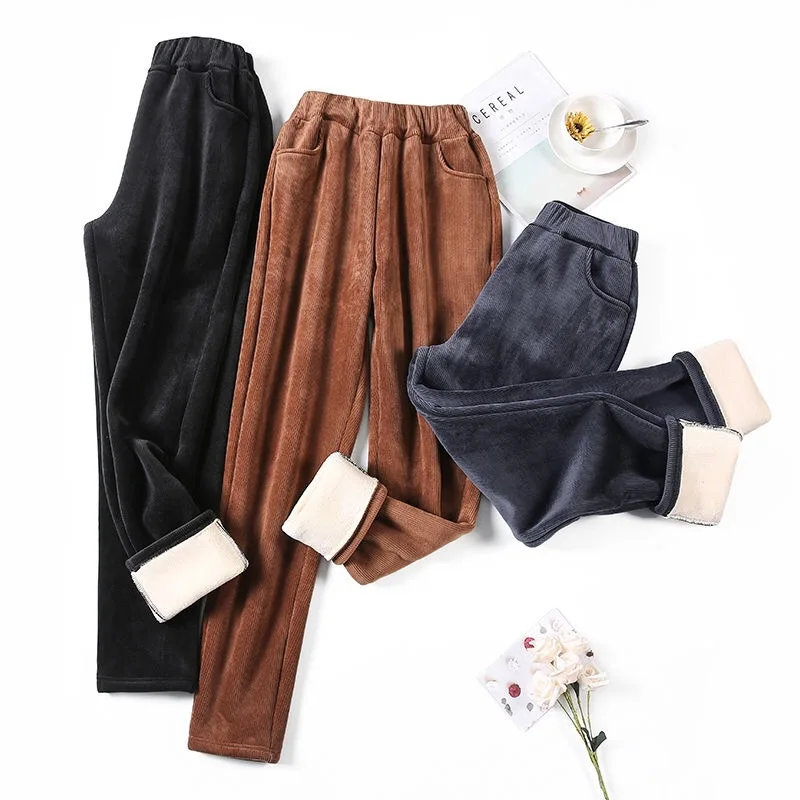 Top Trends: Women Winter Sweatpants Super Warm Thick Fleece Pants Casual Cashmere Trousers Female Thick Lined Fleece Pants Outwear Shoppable Styles - Image 5