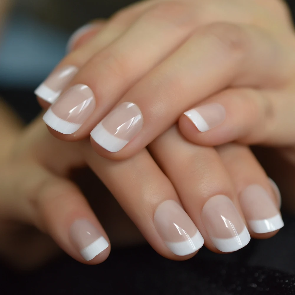 Top Trends: Summer Short Natural Nude White French Nail Tips False Fake Nails Gel Press On Ultra Easy Wear For Home Office Wear Shoppable Styles