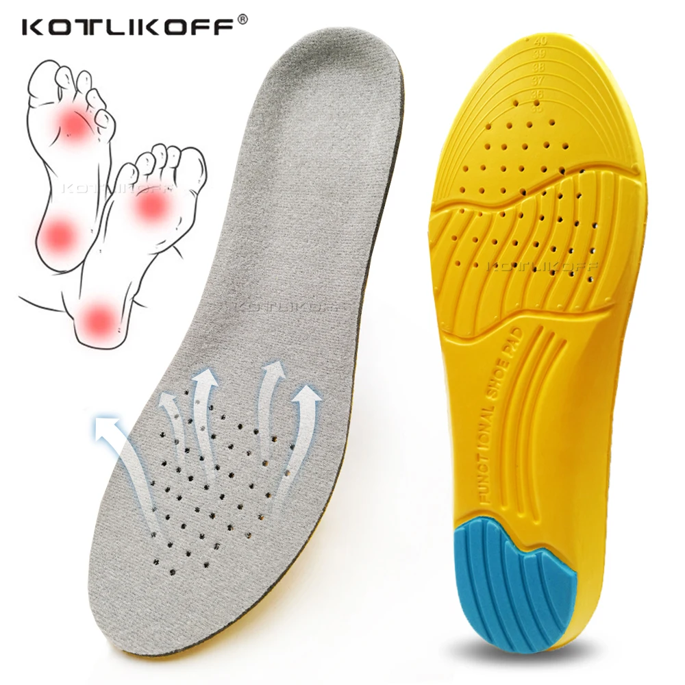 Top Trends: Shoe Inserts Pad Soft Sport Insoles Memory Foam Breathable Outdoor Running Silicone Gel Cushion Orthopedic Insoles EU 35-47 Size Shoppable Styles