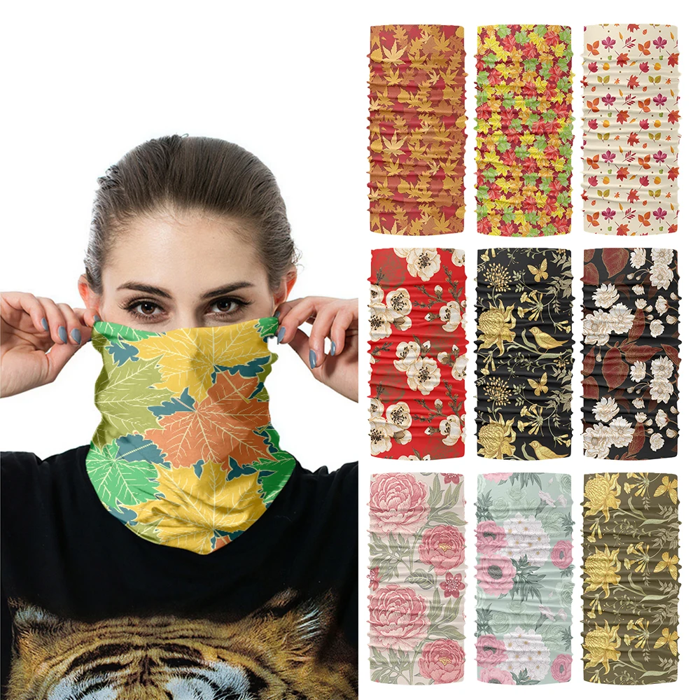 Top Trends: 3D Printing Flower Series Outdoor Cycling Bike Scarf Face Neck Dustproof Turban Ladies Headwear Cover Bandana Halloween Scarf Shoppable Styles