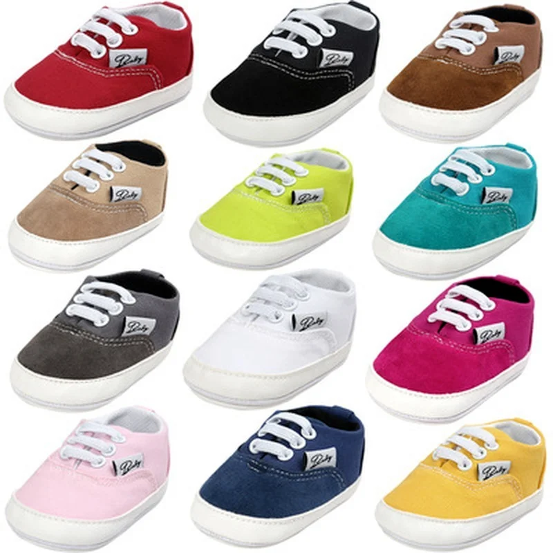 Top Trends: Newborn Baby Shoes Boys Girls Toddler Shoes Canvas Toddler Sneakers Rubber Non Slip Soft Sole Infant First Walkers 0-18 Months Shoppable Styles