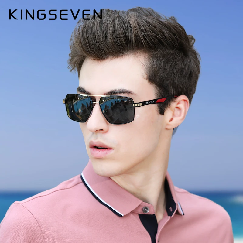 Top Trends: KINGSEVEN Aluminum Men's Sunglasse Polarized Lens Brand Red Design Temples Sun Glasses Coating Mirror Glasses Oculos De Sol 7719 Shoppable Styles - Image 4