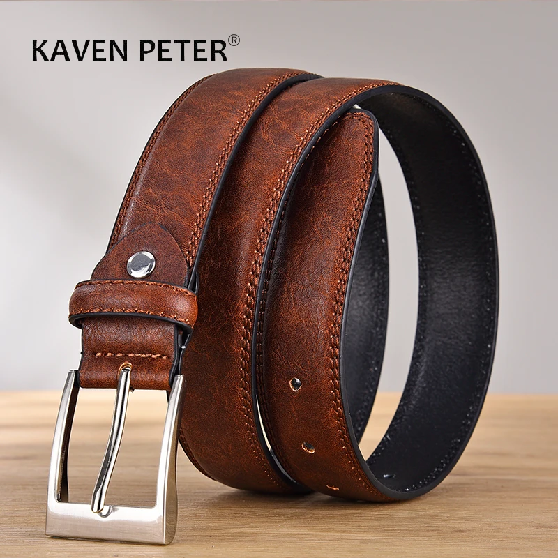 Top Trends: Casual Men's Brown Trouser Waist Belt Fashionable Vintage Strap For Men Jeans Waistband Shoppable Styles