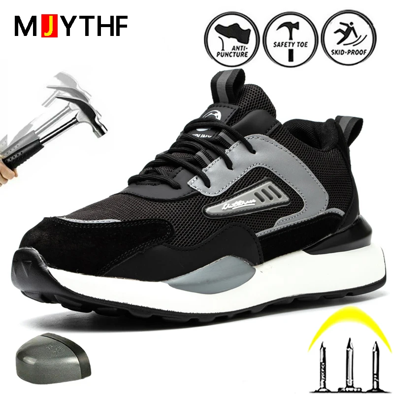 Top Trends: MJYTHF Men Work &amp; Safety Boots With Steel Head Cap Work Sneakers Indestructible Shoes Anti-puncture Safety Shoes Plus Size 49 Shoppable Styles