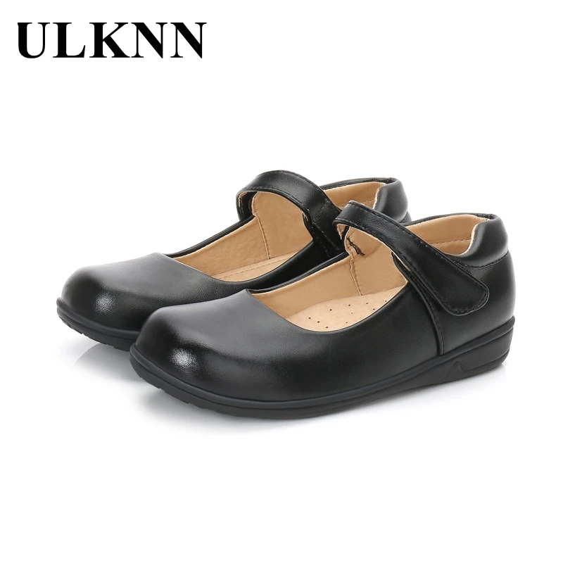 Top Trends: ULKNN Girls Shoes Black And White Children Show Out Spring And Autumn Flats Princess Dress Shoes Kids School Single Shoes Shoppable Styles