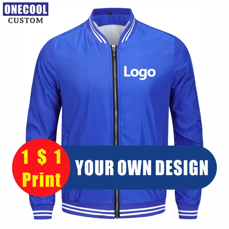 Top Trends: Thin Windbreaker Custom Logo Classic Baseball Uniform Print Team Design Embroidery Zipper Jacket 7 Colors ONECOOL 2021 Shoppable Styles