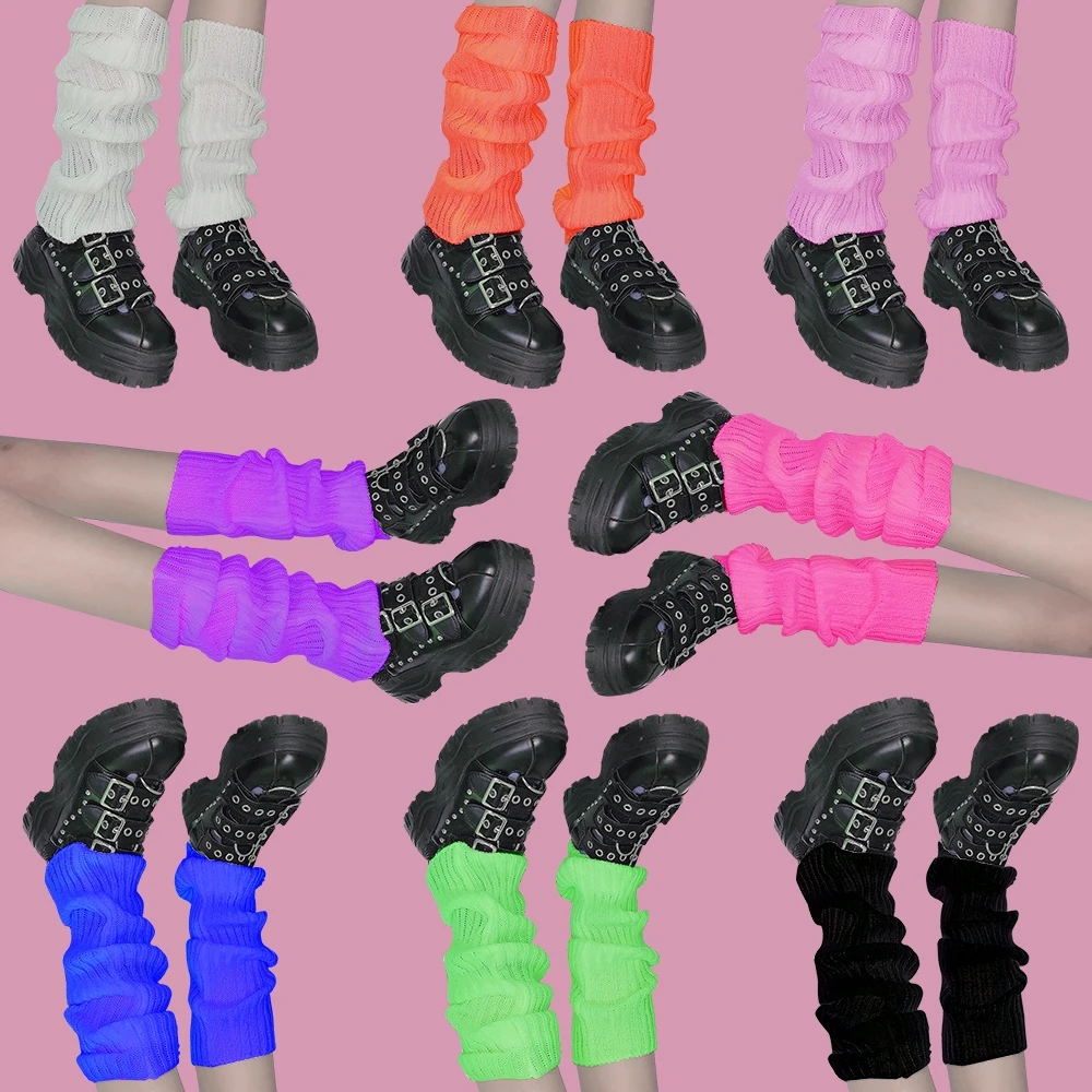 Top Trends: Y2K Punk Solid Cool Knit Long Socks Girls Outdoor Knee High Elastic Leg Warmers 2000s Lady Warm Gothic Hip-hop Rock Sock Shoppable Styles