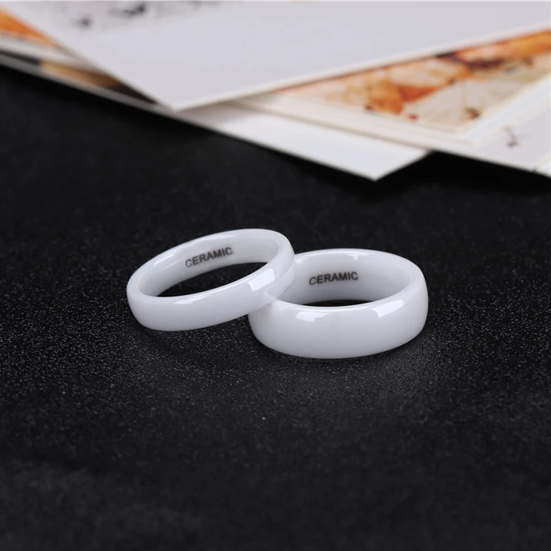 Top Trends: Tigrade 2 / 4 / 6mm White Ceramic Ring Black Wedding Engagement Band Men Women Rings Minimalist Fashion Special Anillos Gentle Shoppable Styles - Image 3