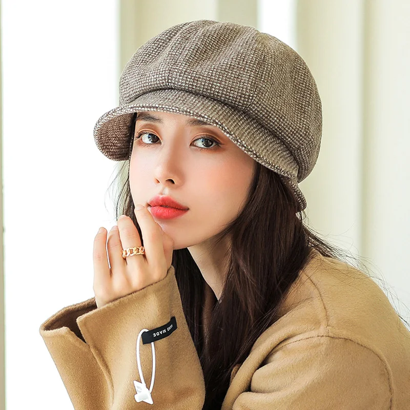 Top Trends: Fashion Winter Bucket Hats For Women Autumn Warm Fishing Caps Elegant Ladies Plaid Cap Casual Houndstooth Cap Girl Fisherman Hat Shoppable Styles - Image 3