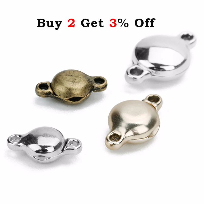 Top Trends: 10pcs / lot Strong Magnetic Clasps For Necklace Bracelet Antique Bronze Buckle Connector Hook For Jewelry Bracelet Making Wholesal Shoppable Styles - Image 2