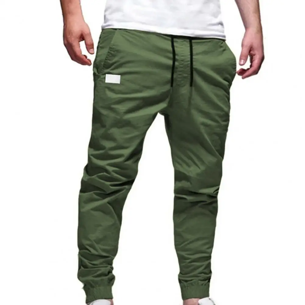 Top Trends: Hot！Multi Pockets Slim Fashion Training Slacks Deep Crotch Trousers Ankle Tied Mid Waist Cargo Pants Men Sweatpants For Jogging Shoppable Styles