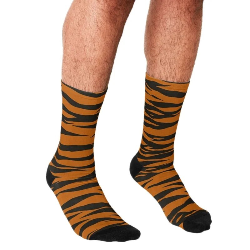 Top Trends: Funny Men&#039;s Socks Tiger Stripe Leopard Pattern Printed Hip Hop Men Happy Socks Cute Boys Street Style Crazy Socks For Men Shoppable Styles