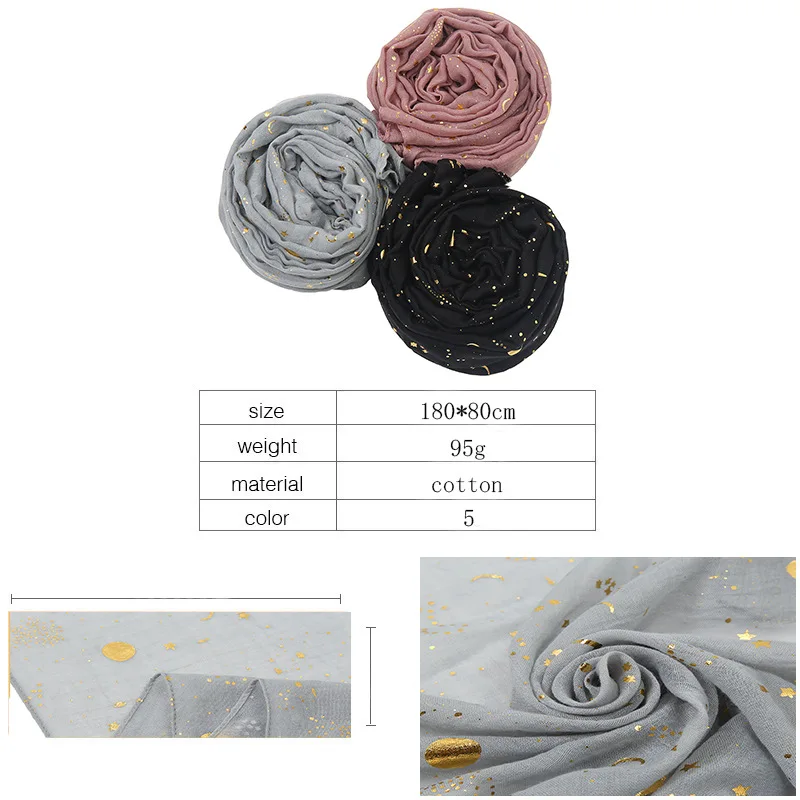 Top Trends: 10 Colors Fashion Bronzing Gold Moonlight TR Shawl Scarf Lady High Quality Soft Thin Pashmina Stole Bufandas Muslim Hijab Sjaal Shoppable Styles - Image 2