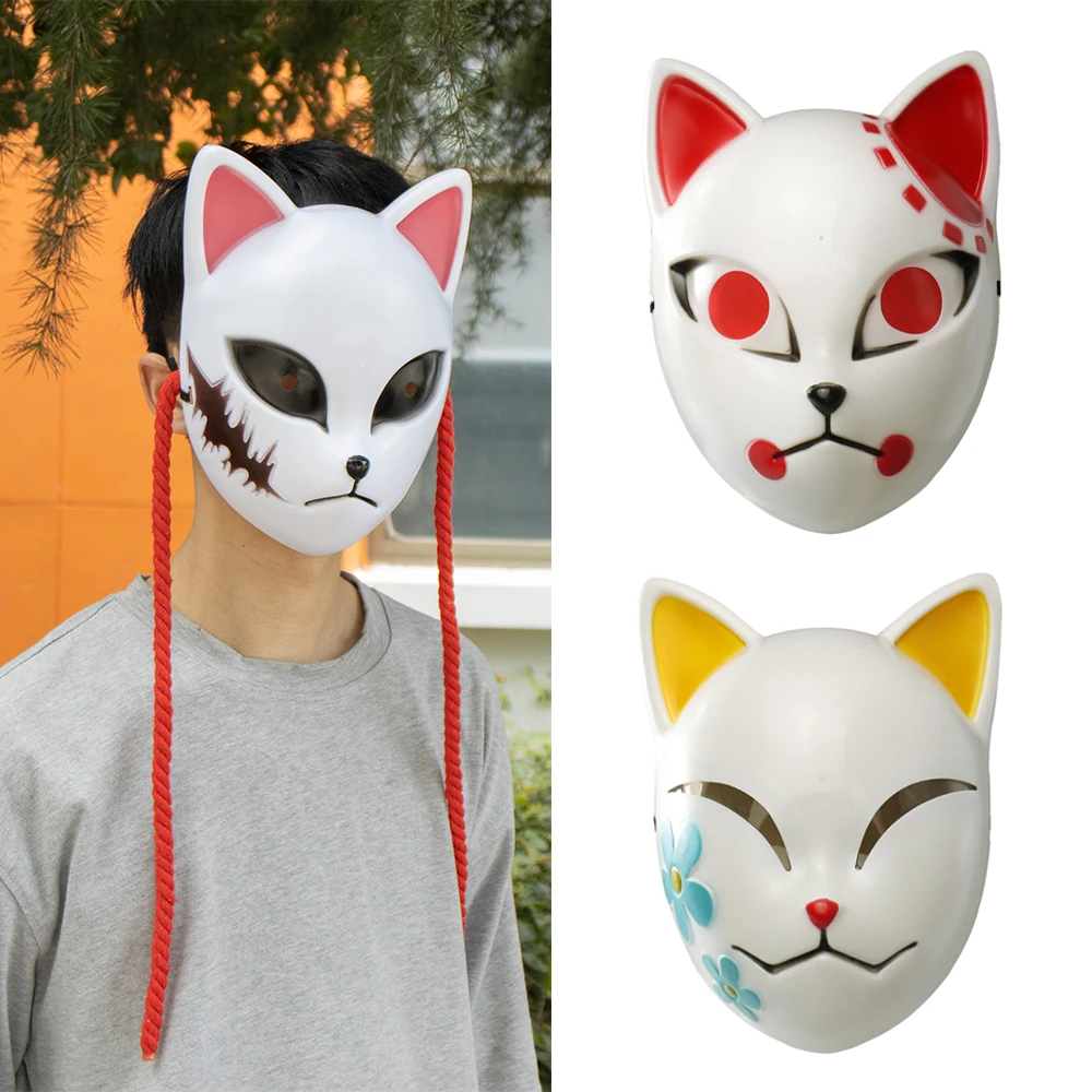 Top Trends: Anime Demon Kimetsu No Yaiba Tanjirou Sabito Makomo Cosplay Masks Halloween Costumes Accessories Party Props Gifts Shoppable Styles