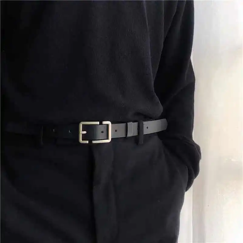 Top Trends: Leather Belts For Women Fashion Jeans Classic Retro Simple Rectangle Buckle Female Pin New Denim Dress Sword Goth Luxury Punk Shoppable Styles