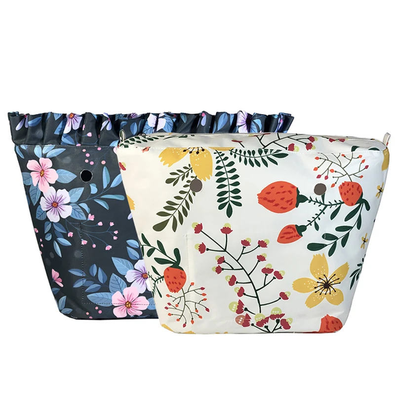 Top Trends: Mini Classic Floral Border Waterproof Printing Canvas Lining Pocket Interior Inserts Inner For Obag Handbag O Bag Accessories Shoppable Styles