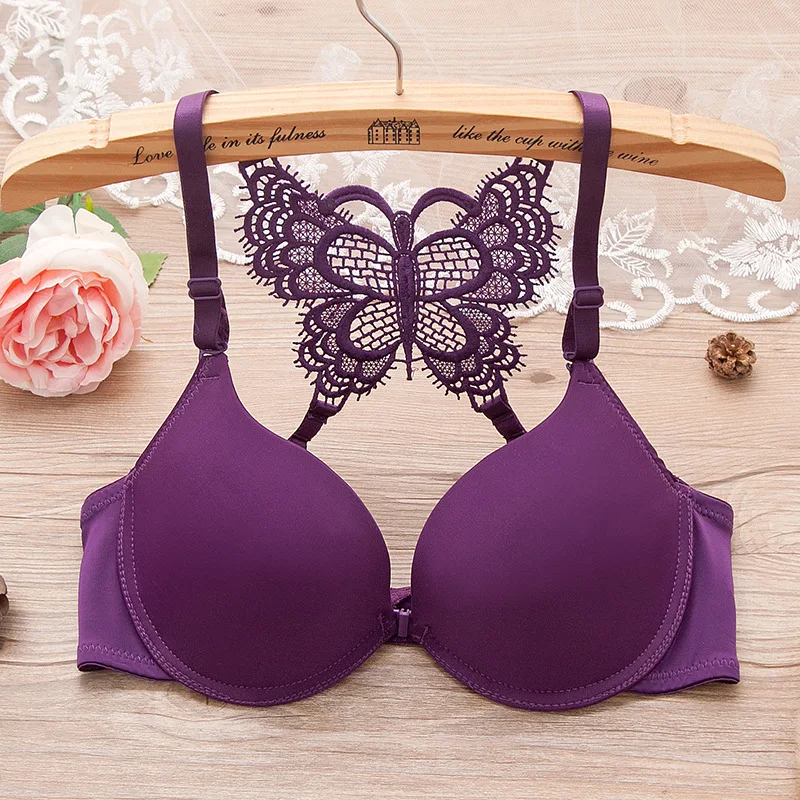 Top Trends: The Anterior Y Type Beauty Come Back Super Lace Butterflies Gather Glossy Girl Underwear Bra Bras For Women Shoppable Styles