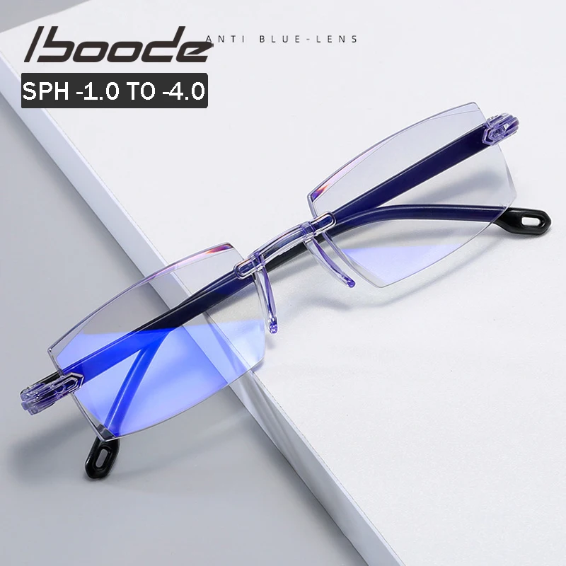 Top Trends: Iboode -1.0 -1.5 -2.0 -2.5 -3.0 -4.0 Finished Myopia Glasses Classic Anti Blue Light Prescription Optical Eyeglasses Women Men Shoppable Styles