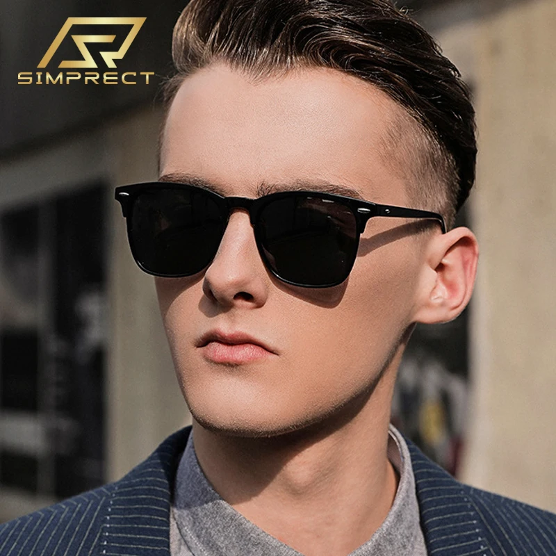 Top Trends: SIMPRECT Square Polarized Sunglasses For Men 2023 Luxury Brand Designer UV400 High Quality Fashion Mirror Sun Glasses Oculos Shoppable Styles