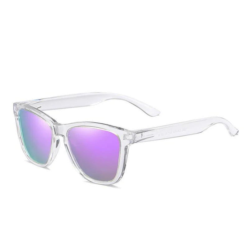 Top Trends: Dokly Brand Purple Color Women Sunglasses Clear Frame Square Sun Glasses Women Polarized Sunlgasses UV400 Eyewear Shoppable Styles