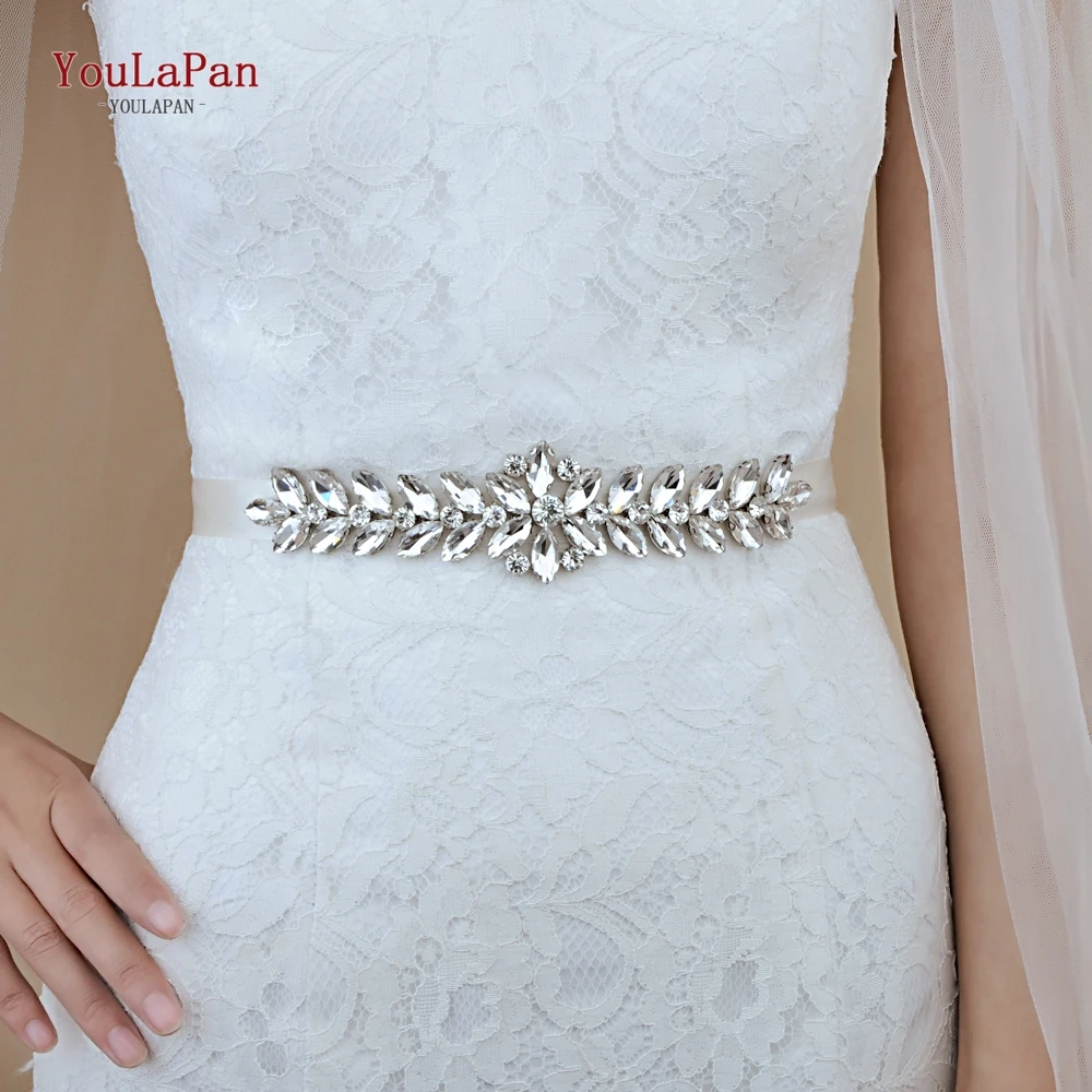 Top Trends: YouLaPan S69 Wedding Dress Belt Rhinestone Applique With Ribbon Bridal Sash Wedding Dress Accessories Handmade Women Belt Shoppable Styles