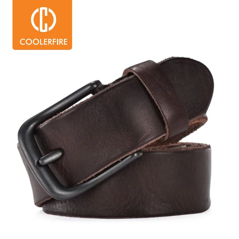 Top Trends: Rugged Full Grain Leather Belt Man Casual Vintage Belts Men Genuine Vegetable Tanned Cowhide Original Strap Male Girdle TM007 Shoppable Styles