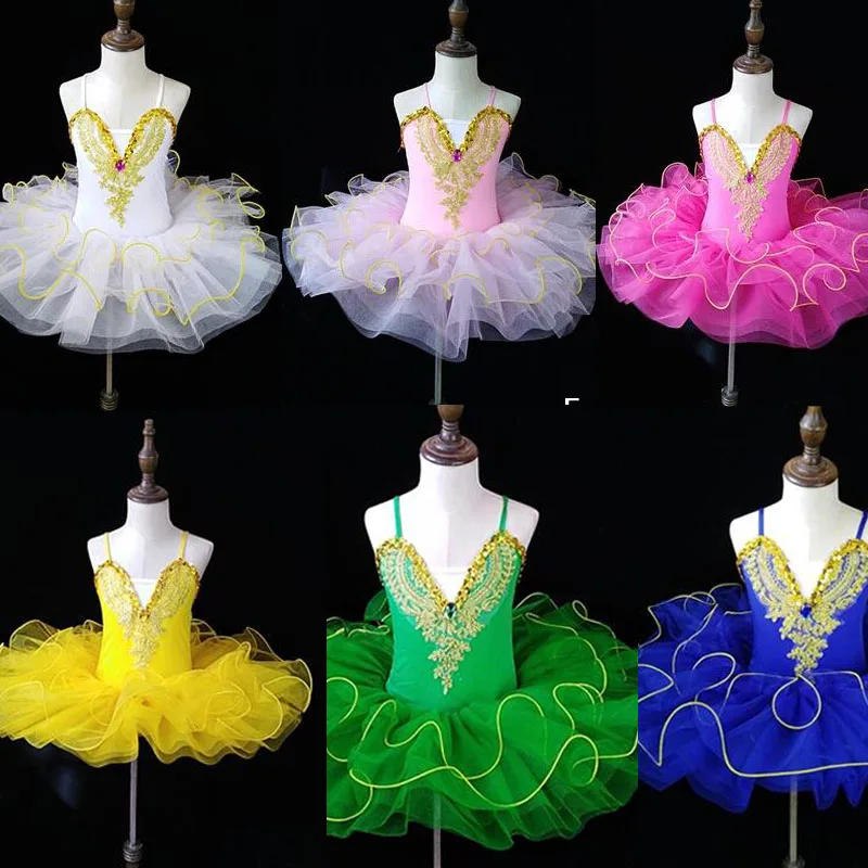 Top Trends: Colors Professional Ballet Tutu Dress Girl Dance Costume Child Performance Ballerinas Tutu Kids Child Carnival Jazz Dance Dress Shoppable Styles