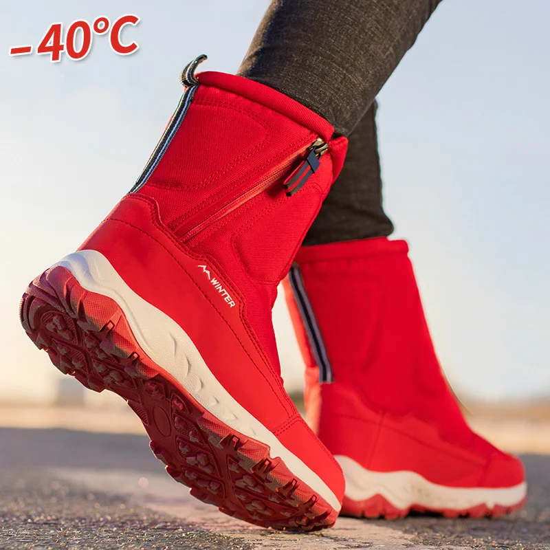 Top Trends: Women Boots Non-slip Waterproof Winter Ankle Snow Boots Platform Winter Women Shoes With Thick Fur Wool Warm Thigh Botas Mujer Shoppable Styles