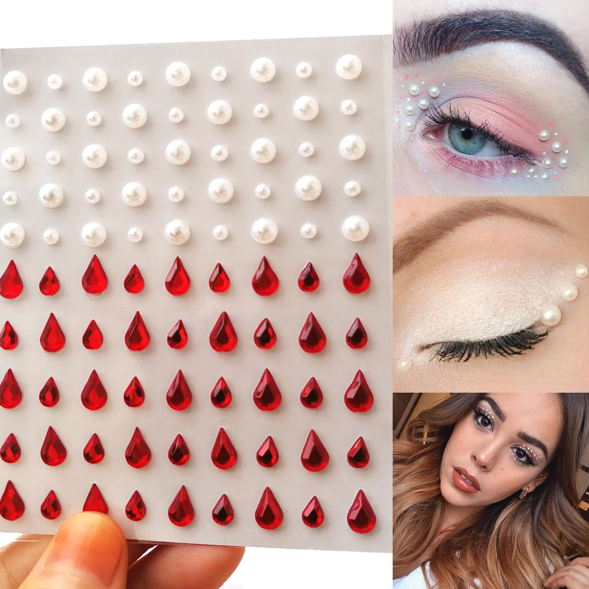 Top Trends: Makeup Diamond Eyes Face Festival DIY Body Crystal Gems Tattoo Adhesive Rhinestone Nail Art Decoration Acrylic Eyeshadow Sticker Shoppable Styles - Image 4